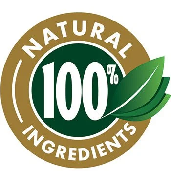 100 natural badge